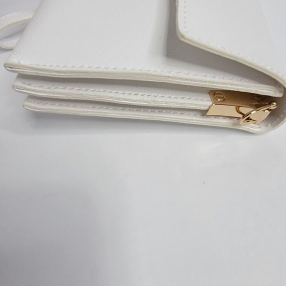 Chicos Convertible Tassel Crossbody Bag Fold Over Bag Zip Up‎ White - Picture 12 of 14